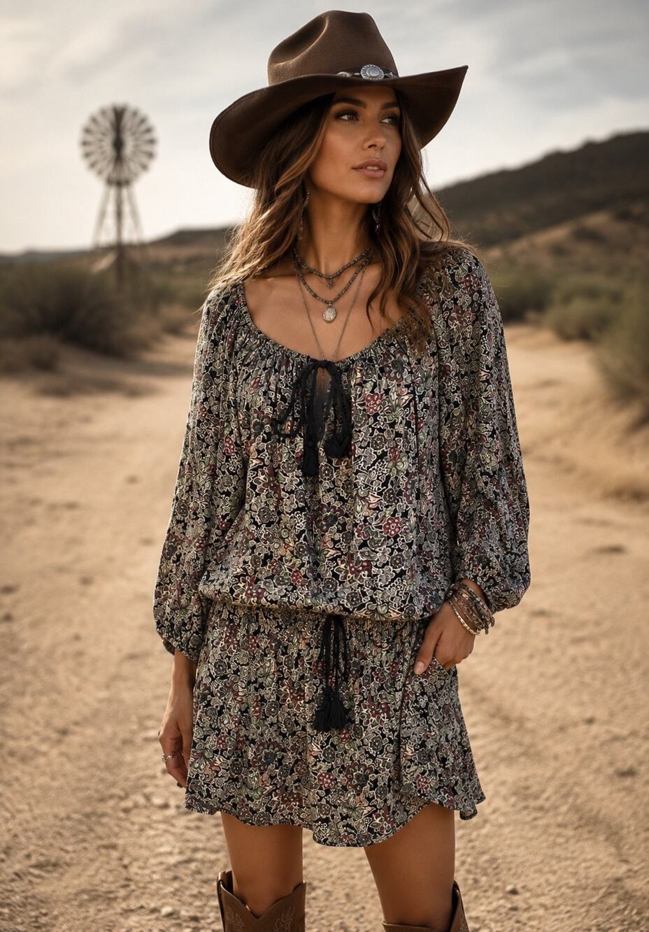 Denim & Supply Ralph Lauren Blouson Dress Cottagecore Peasant Size Small NWT
